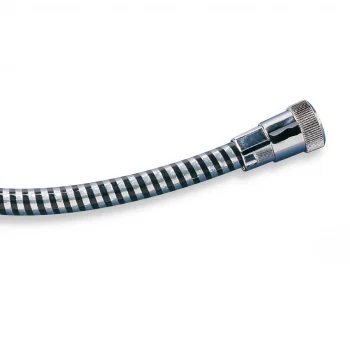 Flexo Ducha 2,5X200,0X2,5Cm Negro Cromo Loop. Tatay