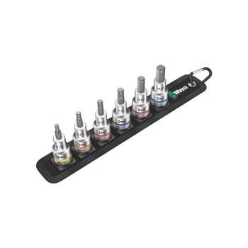 Juego De Llaves De Vaso Belt C 2 Zyklop 6 Uds. 1/2 Pulg. 4-10 Mm Para Tornillos Allen. Wera