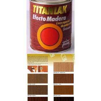 Laca Poliuretano Efecto Madera Nogal Claro 750 Ml. Titan