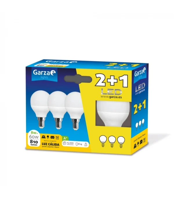 Lampara IluminacióN Led Esfera E14 8W 810Lm. Garza