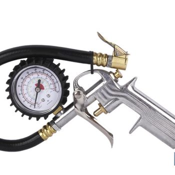 Pistola comprobación de aire - Medidor de Presión de Neumáticos - Pistola de Inflado con extensión flexible