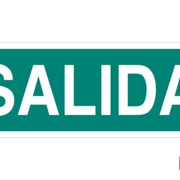 Señal "Salida" 400x100mm |Mínimo 10 unidades