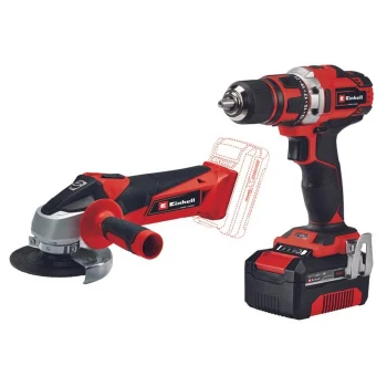 Taladro Atornillador + Amoladora 115Mm Bolsa 18V Li/4Ah/13Mm. Einhell