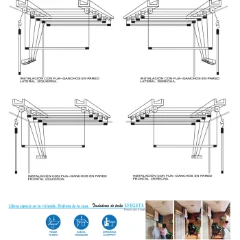 Tendedero 180Cm Sube-Baja Tendero Y Tiradores