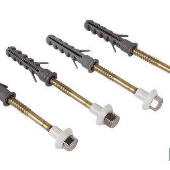 Set 4 piezas fijación para sanitarios y WC - Medida 6 x 80 mm de largo - AcaBaño en latón |Mínimo 10 unidades