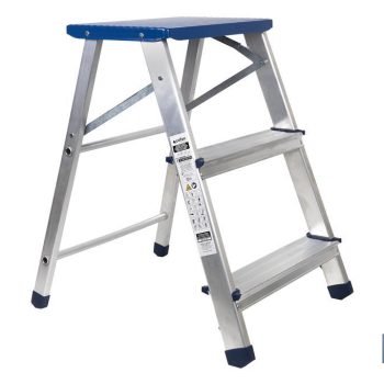 Taburete plegable de 3 Peldaño s - Material: aluminio - Carga máxima de 150 kilos