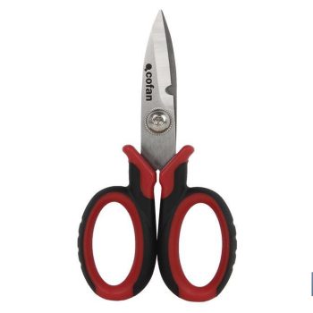 Tijeras de electricista profesional - Con longitud 150 mm - Con hueco especial para pelar y cortar cable