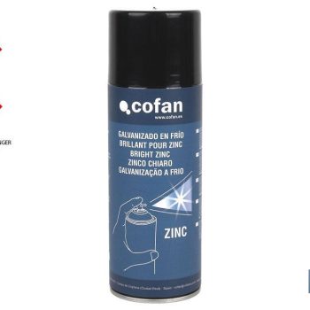 Galvanizado en frío - Envase 400 ml - Esmalte Spray Zinc - Color Plata - Protege el Metal |Mínimo 10 unidades