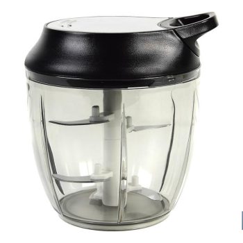 Picadora Manual de alimentos - Incluye Tapa y Accesorio Batidor - Capacidad 900 ml |Mínimo 10 unidades