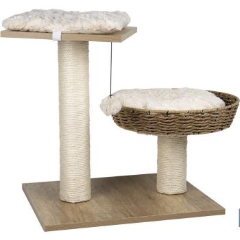 Rascador con Juego para Gatos - Color Beige - Medidas: 48 x 39 x 51 cm