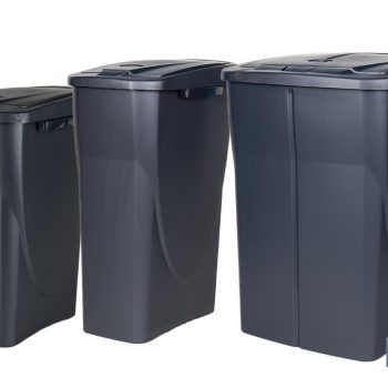 Cubo de basura gris para desechos en general - Tres medidas y capacidades diferentes