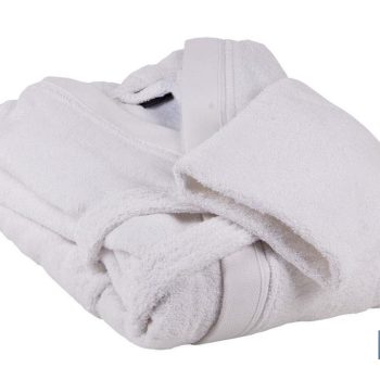 Albornoz Color blanco - 100% algodón - Gramaje 500g/m2 - Varias Tallas