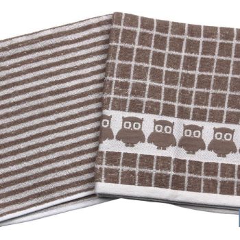 Pack de 2 paño s de cocina - Medida 50 x 50 cm - Color tostado con estampado - Modelo Garnacha |Mínimo 10 unidades