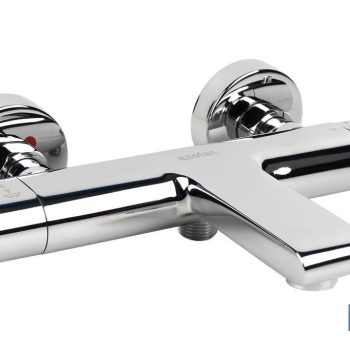 Grifo para Bañera - Termostático - Modelo Matheson - Fabricado en Latón con un AcaBaño cromado y la Manija de ABS