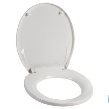 Tapa WC - Medidas 40.4 x 35.6 cm - Fabricada en Polipropileno Blanco