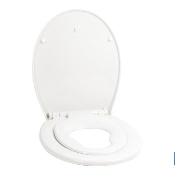 Tapa de WC familiar oval - Material: polipropileno - Cierre lento y silencioso