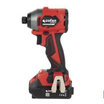 Atornillador percutor de impacto sin escobillas - Para puntas 1/4" Hex - Control de velocidad variable - Maletín, batería Li-ion de 20V y 2,0 Ah y cargador incluido