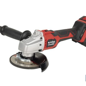 Amoladora a batería sin escobillas - Velocidad variable - Mango 3 posiciones - Incluye: batería de 20 V y 4.0 Ah, cargador y maletín con disco de corte, protector y mango auxiliar