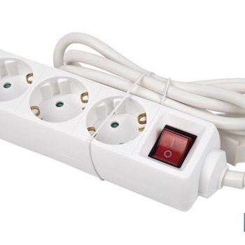 Base múltiple bipolar de 3 tomas para enchufes - Cable de 1,4 m - Interruptor de encendido |Mínimo 10 unidades