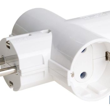 Adaptador triple Schuko 2P+T - Color Blanco - 16 A - 250 V |Mínimo 10 unidades
