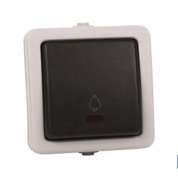 Pulsador Estanco IP54 - Para exteriores - 10 A - 250 V - Color gris |Mínimo 10 unidades