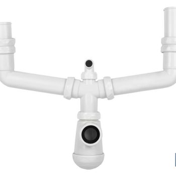 Sifón de Botella - Extensible - Con Salida de 40 mm - Doble Racor 1" 1/2 - Junta cónica reductora de 32 mm