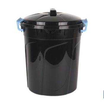Cubo de Basura - Color Negro - Capacidad 21 L - Con Asas de Cierre Incorporadas - Cubo de Basura con Tapa |Mínimo 10 unidades