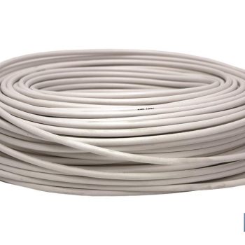 Rollo de cable de Antena TV Coaxial - 75 Ohm - Color blanco - Longitud 100 metros