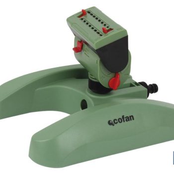 Aspersor de riego oscilante Multifunción - 16 posiciones de riego - Apto para jardín - Cobertura ajustable